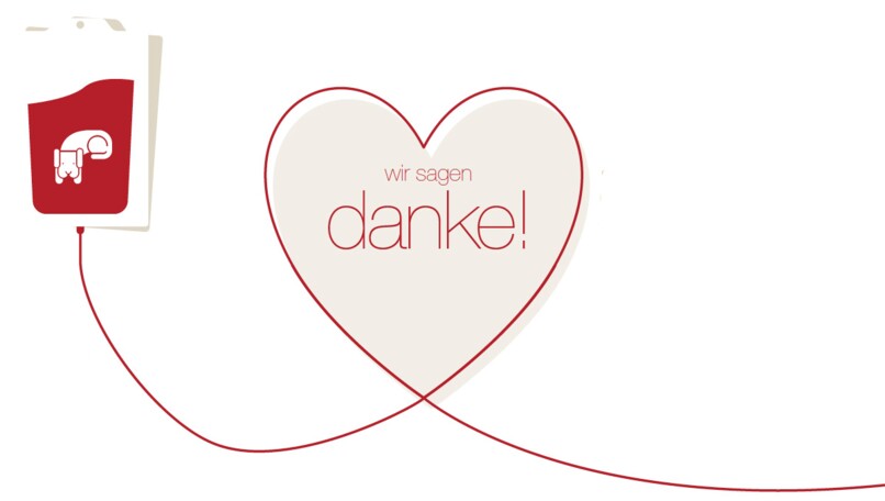 Wir sagen „DANKE!“ für Ihre Blutspende!